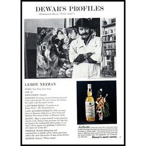 1970 Dewars Scotch Profiles Leroy Neiman Vintage Print Ad Painter Wall Art Photo
